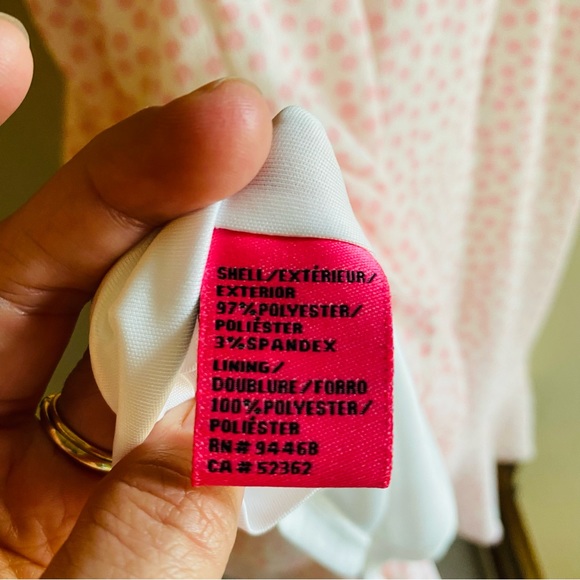 Betsey Johnson NWT Pink Chiffon Polka Dot Mini Dress - Picture 6 of 7